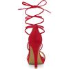 imageAllegra K Womens Platform Stiletto Heels Lace Up SandalsRed