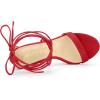 imageAllegra K Womens Platform Stiletto Heels Lace Up SandalsRed