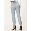 imageAllegra K Womens Satin Pants Drawstring Elastic Waist Straight Leg Ankle Length Dressy Joggers with PocketSilver