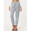 imageAllegra K Womens Satin Pants Drawstring Elastic Waist Straight Leg Ankle Length Dressy Joggers with PocketSilver
