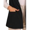 imageAllegra K Womens Sleeveless Blazer Shawl Collar Open Front Work Office Suit Vest JacketBlack