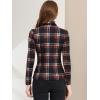 imageAllegra K Womens Striped Top Long Sleeve Casual Slim Turtleneck Fall Christmas Party Shirt 2025Blue Orange