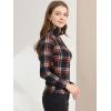 imageAllegra K Womens Striped Top Long Sleeve Casual Slim Turtleneck Fall Christmas Party Shirt 2025Blue Orange