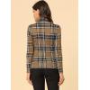 imageAllegra K Womens Striped Top Long Sleeve Casual Slim Turtleneck Fall Christmas Party Shirt 2025Brown