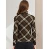 imageAllegra K Womens Striped Top Long Sleeve Casual Slim Turtleneck Fall Christmas Party Shirt 2025Brown a