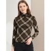 imageAllegra K Womens Striped Top Long Sleeve Casual Slim Turtleneck Fall Christmas Party Shirt 2025Brown a