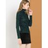 imageAllegra K Womens Striped Top Long Sleeve Casual Slim Turtleneck Fall Christmas Party Shirt 2025Green