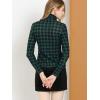 imageAllegra K Womens Striped Top Long Sleeve Casual Slim Turtleneck Fall Christmas Party Shirt 2025Green