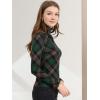 imageAllegra K Womens Striped Top Long Sleeve Casual Slim Turtleneck Fall Christmas Party Shirt 2025Green Brown