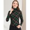 imageAllegra K Womens Striped Top Long Sleeve Casual Slim Turtleneck Fall Christmas Party Shirt 2025Green Brown