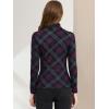 imageAllegra K Womens Striped Top Long Sleeve Casual Slim Turtleneck Fall Christmas Party Shirt 2025Purple