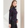 imageAllegra K Womens Striped Top Long Sleeve Casual Slim Turtleneck Fall Christmas Party Shirt 2025Purple