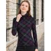 imageAllegra K Womens Striped Top Long Sleeve Casual Slim Turtleneck Fall Christmas Party Shirt 2025Purple