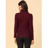 imageAllegra K Womens Striped Top Long Sleeve Casual Slim Turtleneck Fall Christmas Party Shirt 2025Red