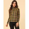 imageAllegra K Womens Striped Top Long Sleeve Casual Slim Turtleneck Fall Christmas Party Shirt 2025Yellow