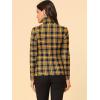 imageAllegra K Womens Striped Top Long Sleeve Casual Slim Turtleneck Fall Christmas Party Shirt 2025Yellow