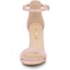 imageAllegra K Womens Suede Ankle Strap High Stiletto Heel SandalsDust Pink