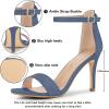 imageAllegra K Womens Suede Ankle Strap High Stiletto Heel SandalsHaze Blue