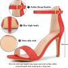 imageAllegra K Womens Suede Ankle Strap High Stiletto Heel SandalsOrange