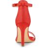 imageAllegra K Womens Suede Ankle Strap High Stiletto Heel SandalsOrange