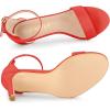 imageAllegra K Womens Suede Ankle Strap High Stiletto Heel SandalsOrange