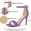 imageAllegra K Womens Suede Ankle Strap High Stiletto Heel SandalsPurple