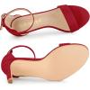 imageAllegra K Womens Suede Ankle Strap High Stiletto Heel SandalsRed