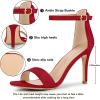 imageAllegra K Womens Suede Ankle Strap High Stiletto Heel SandalsRed