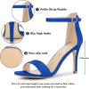 imageAllegra K Womens Suede Ankle Strap High Stiletto Heel SandalsRoyal Blue
