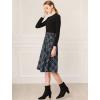 imageAllegra K Womens Tartan Plaid High Waist Belted Vintage ALine Midi SkirtBlue Green