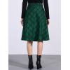 imageAllegra K Womens Tartan Plaid High Waist Belted Vintage ALine Midi SkirtDark Green