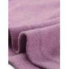 imageAllegra K Womens V Neck Blouse 34 Sleeves Solid Knitted Buttons Decor Ruched TopGray Purple