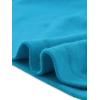 imageAllegra K Womens V Neck Blouse 34 Sleeves Solid Knitted Buttons Decor Ruched TopLake Blue