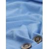 imageAllegra K Womens V Neck Blouse 34 Sleeves Solid Knitted Buttons Decor Ruched TopLight Blue