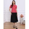 imageAllegra K Womens Vintage Peter Pan Collar Tie Neck Casual Cute Cotton ButtonUp ShirtPastel Red