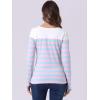 imageAllegra K womens CasualBlue Pink Stripe