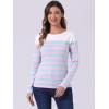 imageAllegra K womens CasualBlue Pink Stripe