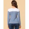imageAllegra K womens CasualBlue White
