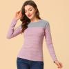 imageAllegra K womens CasualPink Gray