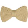imageAllegra K Mens Pretied Bowtie Adjustable Neck Solid Color Knitted Bow TiesChampagne