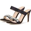 imageAllegra K Womens Glitter Rhinestone Stiletto Heels SandalsBlack