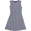 imageAllegra K Womens Plaid Dress Sleeveless A Line Vintage Houndstooth Work DressesDeep Blue