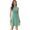 imageAllegra K Womens Plaid Dress Sleeveless A Line Vintage Houndstooth Work DressesGreen