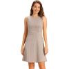 imageAllegra K Womens Plaid Dress Sleeveless A Line Vintage Houndstooth Work DressesLight Brown