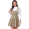 imageAllegra K Womens Plaid Pinafore Overall Dress Vintage Checks ALine Suspender Mini SkirtKhaki