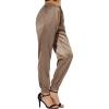 imageAllegra K Womens Satin Pants Drawstring Elastic Waist Straight Leg Ankle Length Dressy Joggers with PocketTan