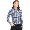 imageAllegra K Womens Striped Top Long Sleeve Casual Slim Turtleneck Fall Christmas Party Shirt 2025Blue White