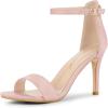 imageAllegra K Womens Suede Ankle Strap High Stiletto Heel SandalsDust Pink