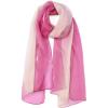 imageuxcell Long Chiffon Lightweight Sheer Wedding Scarf Silky Gradient Color Party Shawl Spring Summer Beach Wrap for WomenPale Pink Fuchsia