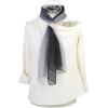 imageuxcell Long Chiffon Lightweight Sheer Wedding Scarf Silky Gradient Color Party Shawl Spring Summer Beach Wrap for WomenBlack White